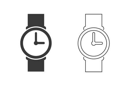 Clock icon set isolated on white background. Vectorのイラスト素材