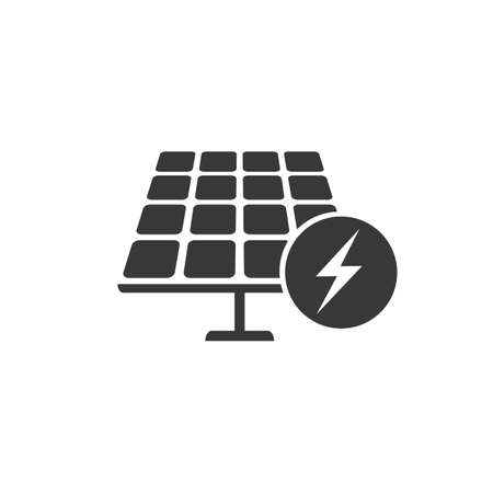Solar cell logo and icon. Power and Energy saving concept. Vector collection set. Sign and Symbol themeのイラスト素材
