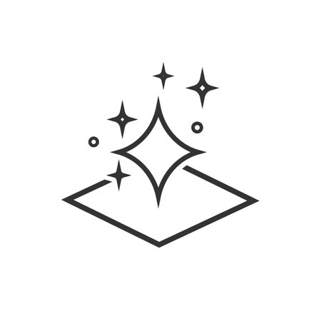 Clean surface icon, easy cleaning, thin line symbol on white background, vectorのイラスト素材