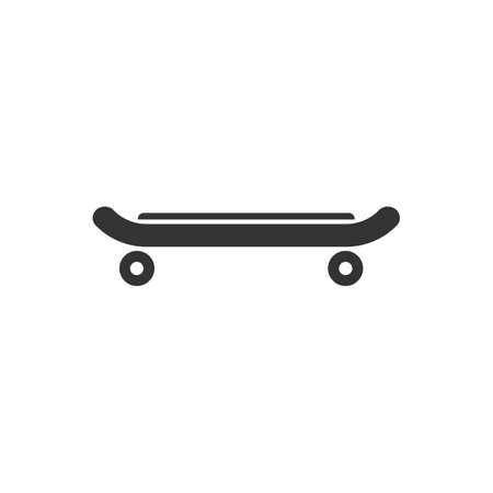 Skateboard icon isolated on white background. Extreme sport. Sport vector signのイラスト素材