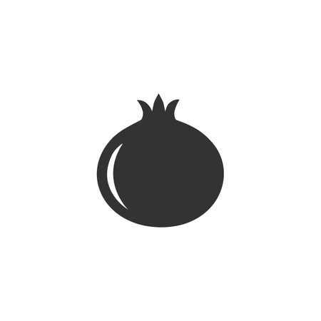 Pomegranate icon in modern flat style vectorのイラスト素材