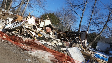 Destroyed House Garbage Heapの写真素材