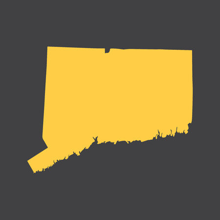 Connecticut state border, map.のイラスト素材