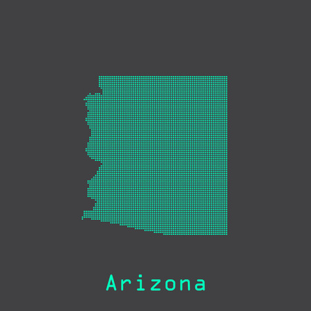 Arizona abstract dots state map. Dotted style.のイラスト素材