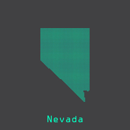 Nevada abstract dots state map. Dotted style.のイラスト素材