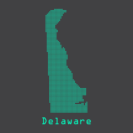 Delaware abstract dots state map. Dotted style.のイラスト素材