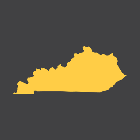 Kentucky border, mapのイラスト素材