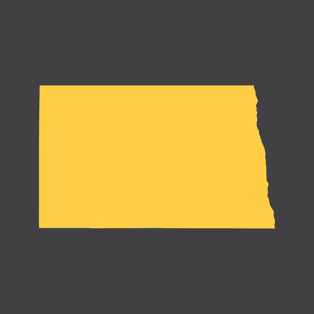 North Dakota border, map.のイラスト素材