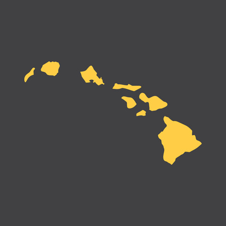 Hawaii border, map.のイラスト素材