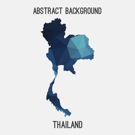 Thailand map in geometric polygonal style.Abstract tessellation, modern design background.のイラスト素材