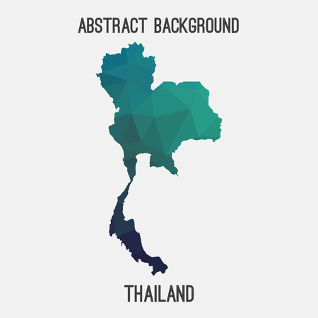 Thailand map in geometric polygonal style.Abstract tessellation, modern design background.のイラスト素材