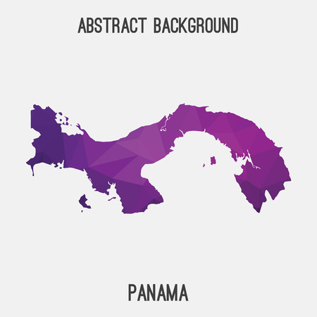 Panama map in geometric polygonal style.Abstract tessellation, modern design background.のイラスト素材