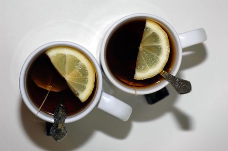 Tea with lemonの写真素材