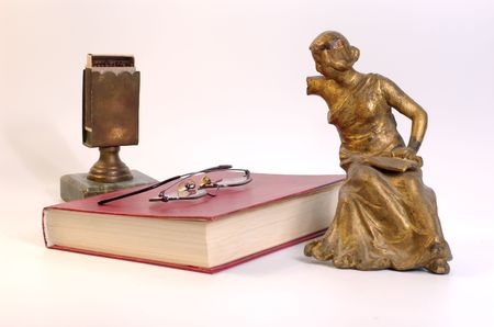 Reading table compositionの写真素材