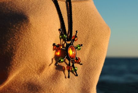 Sun-shaped pendantの写真素材