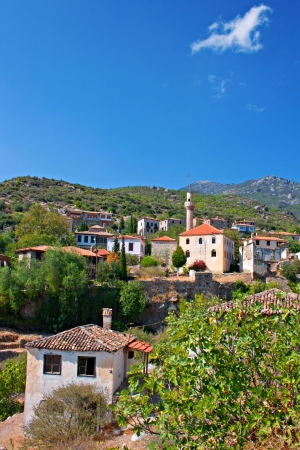 Old abandoned Greek Turkish village of Doganbey, Turkeyの写真素材