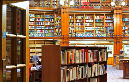 LIVERPOOL 16TH JANUARY 2016. Picton Reading Room inside Liverpool Central Library. LIVERPOOL UKのeditorial素材