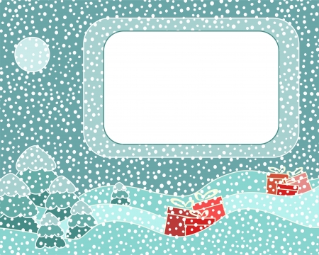 Christmas night card, illustrationのイラスト素材