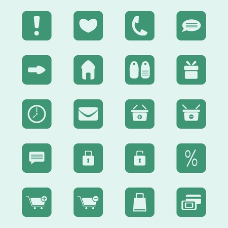 shopping icons set, vector illustrationのイラスト素材