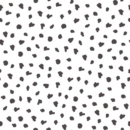 Simple dot pattern. Hand drawn seamless background. Vector illustration.のイラスト素材