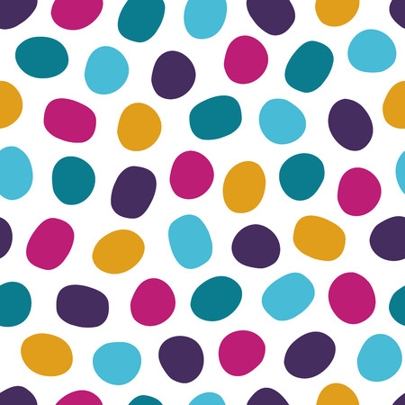 Simple abstract oval pattern. Retro seamless colorful background. Vector illustration.のイラスト素材