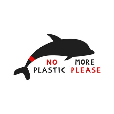 No more plastic please. Pollution of the ocean.のイラスト素材