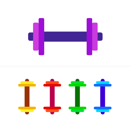 gym flat colorful iconsのイラスト素材