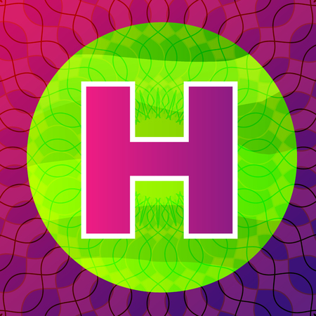 Abstract letter in circle with ornament. Vector templateのイラスト素材