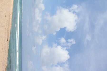 sunny bright sand beachの写真素材