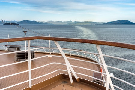 Southern view of Dixon Entrance from cruise ship.の写真素材