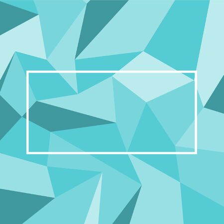 abstract blue shade polygon background with white frameのイラスト素材