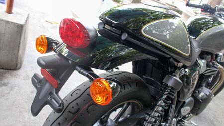 Closeup Rear of Big-bike motorcycle Technology and Transportation Background concept.の写真素材