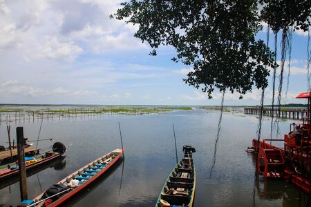 river boats landscape view.の写真素材