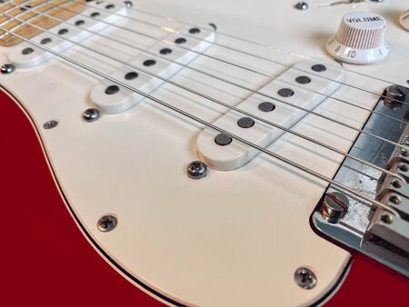 electric guitar close upの写真素材