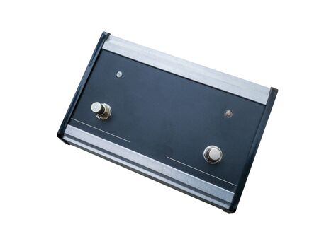 Isolated Ampifier foot switch controller with white background.の写真素材