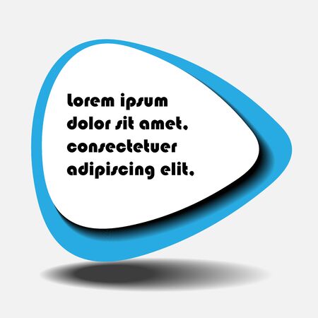 Vector illustration in flat Rounded triangle style. dialogue speech bubbles news, social networks and chat on white backgroundのイラスト素材