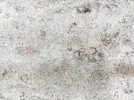 Gray  wall with cracks And there is moss growing between the cracks. Background or texture. grunge...