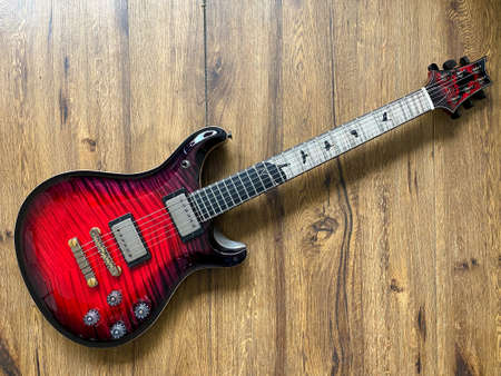 Bangkok, Thailand - June 10, 2020 : PRS Paul Reed Smith 2018 Graveyard II Limited Private Stock Raven's Heart 60-piece in the world is made up of visually-stunning guitars with an interesting history.のeditorial素材