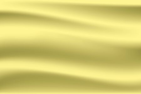 Abstract yellow Silky Cloth, Fabric Textile Drape with Crease Wavy Folds and soft waves. texture of crumpled paper. illustration vector. background and backdrop for cosmetics products.のイラスト素材