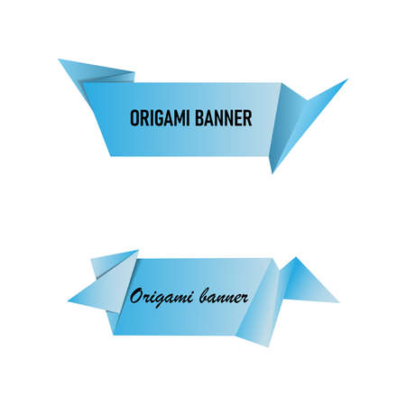 Origami banner Abstract geometric Set light blue gradient with shadow on a white background. speech bubble for message, offer, discount sign promotion and advertising. Vector illustration.
のイラスト素材