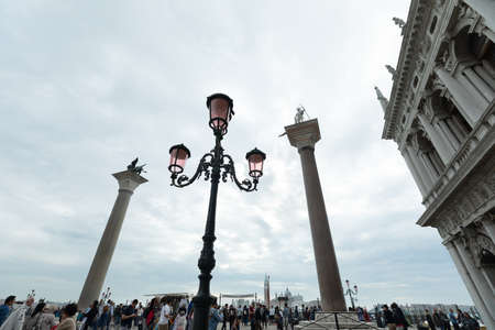 St. Mark's Sqaure Venice, Italy. March 22, 2020.のeditorial素材