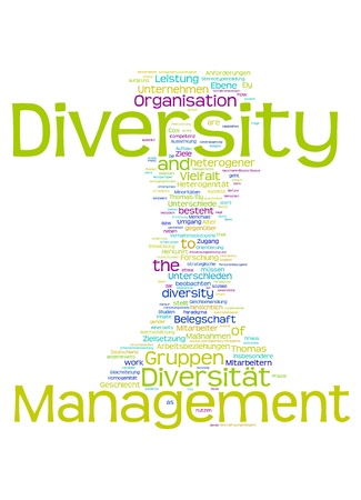 word illustration of the concept diversity managementの写真素材