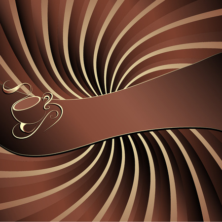 Coffee background and labelのイラスト素材