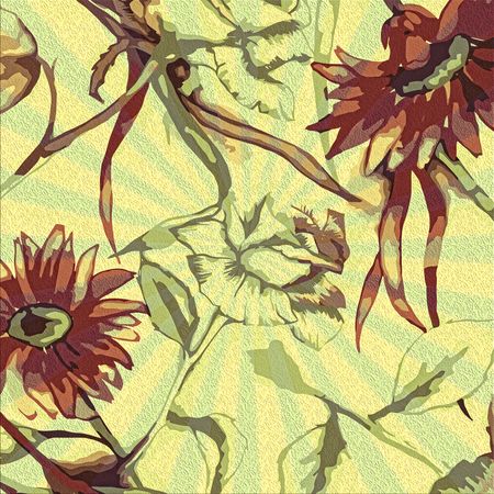  	Vintage floral backgroundの写真素材