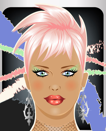 Fashion faceのイラスト素材