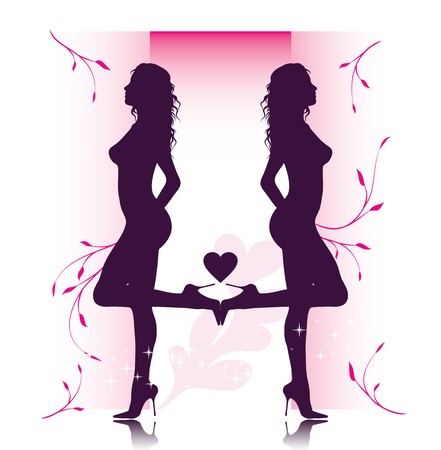  Woman Silhouetteのイラスト素材