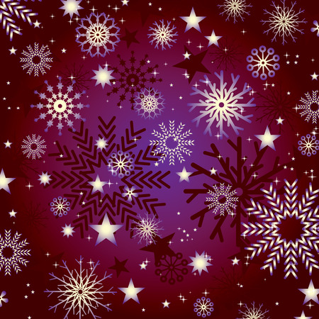 Snowflakes And Stars Backgroundのイラスト素材