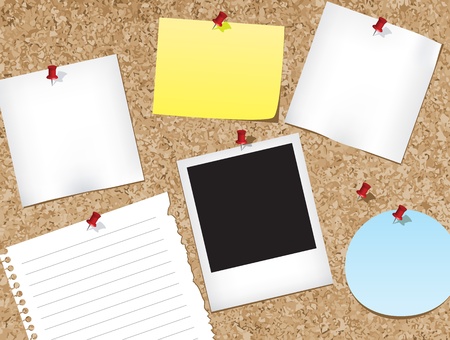  Cork bulletin boardのイラスト素材