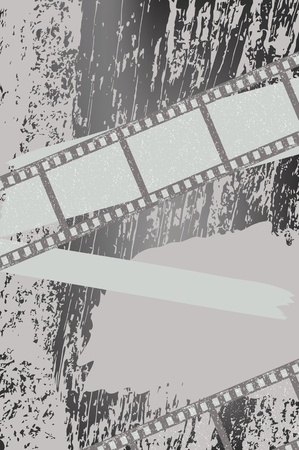 Grunge background with filmstripsのイラスト素材