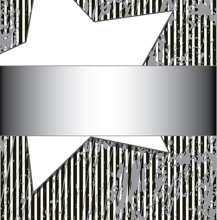 grunge striped background with starのイラスト素材